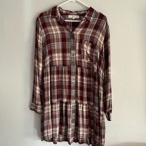 Loft plaid dress